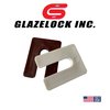 Glazelock 1/2" 4"L x 3"W 7/8" Slot, Square Horseshoe Plastic Flat Shims Brown 125pc/box GLZ25